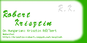 robert krisztin business card